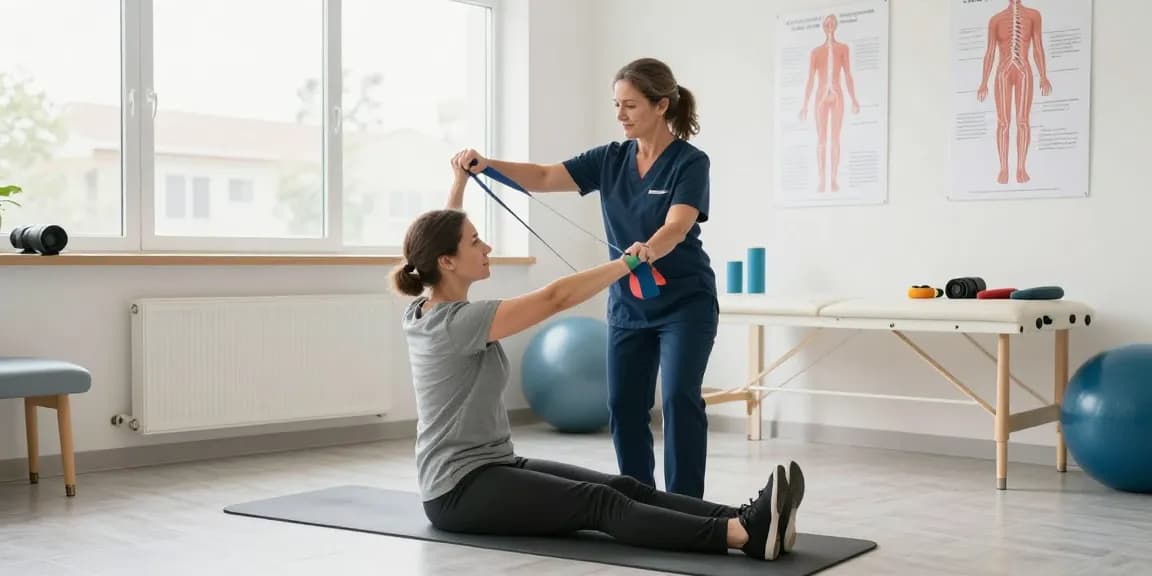 Behandlung von Polyneuropathie mit Physiotherapie in einem modernen Gesundheitszentrum.