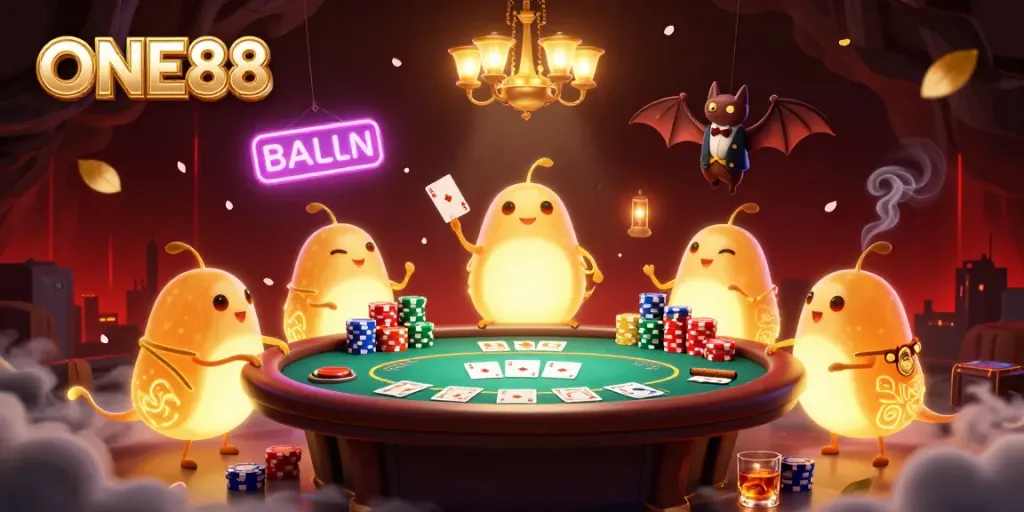 Experience the vibrant ONE88 casino as glowworms illuminate the game with bioluminescence.