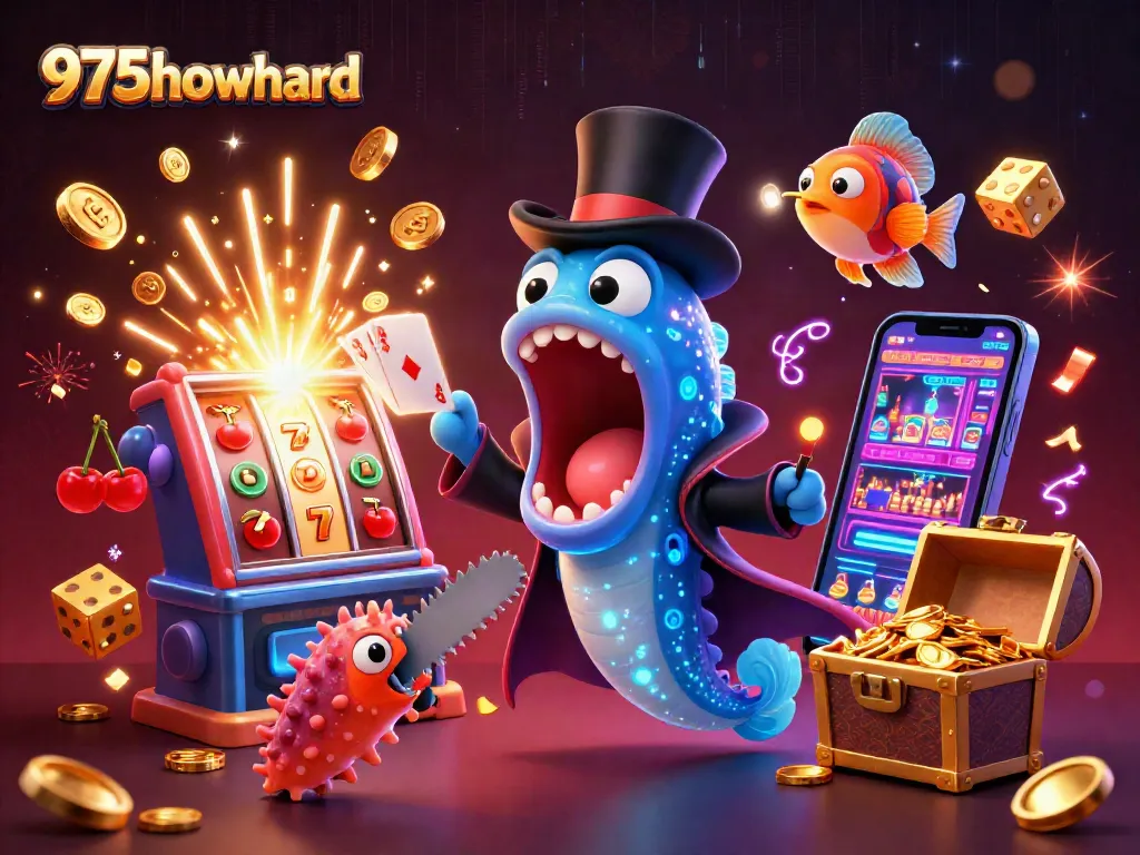 Experience thrilling 975howard magic acts with vibrant casino elements and characters in action.