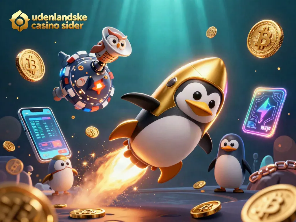 Engage with udenlandske casino sider through a thrilling cosmic adventure featuring a golden penguin.
