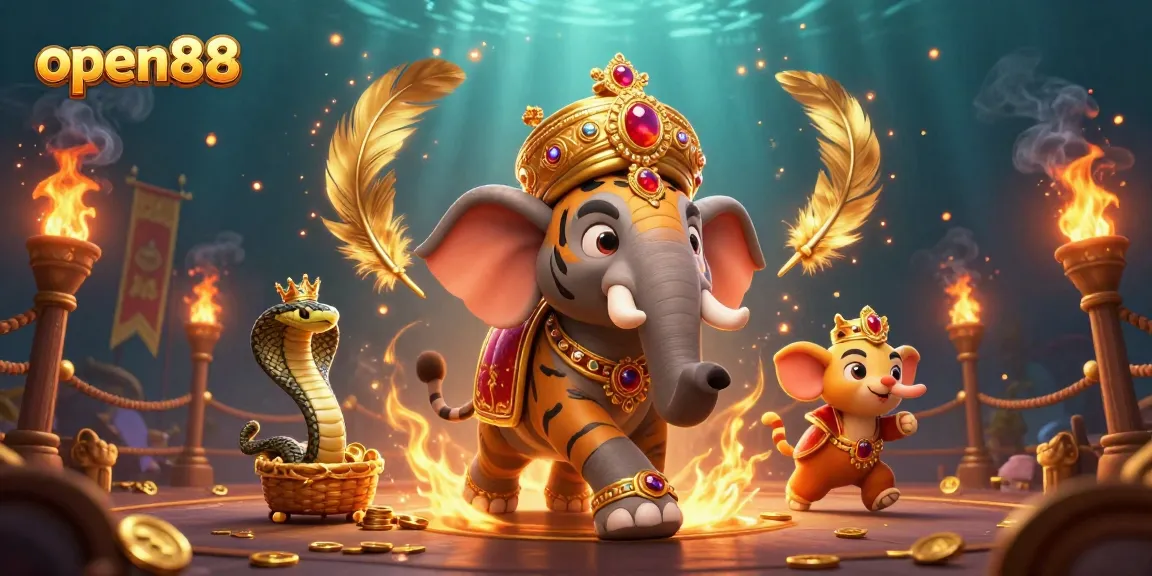 Engage with open88 in vibrant 3D casino art showcasing a royal atmosphere filled with energy.