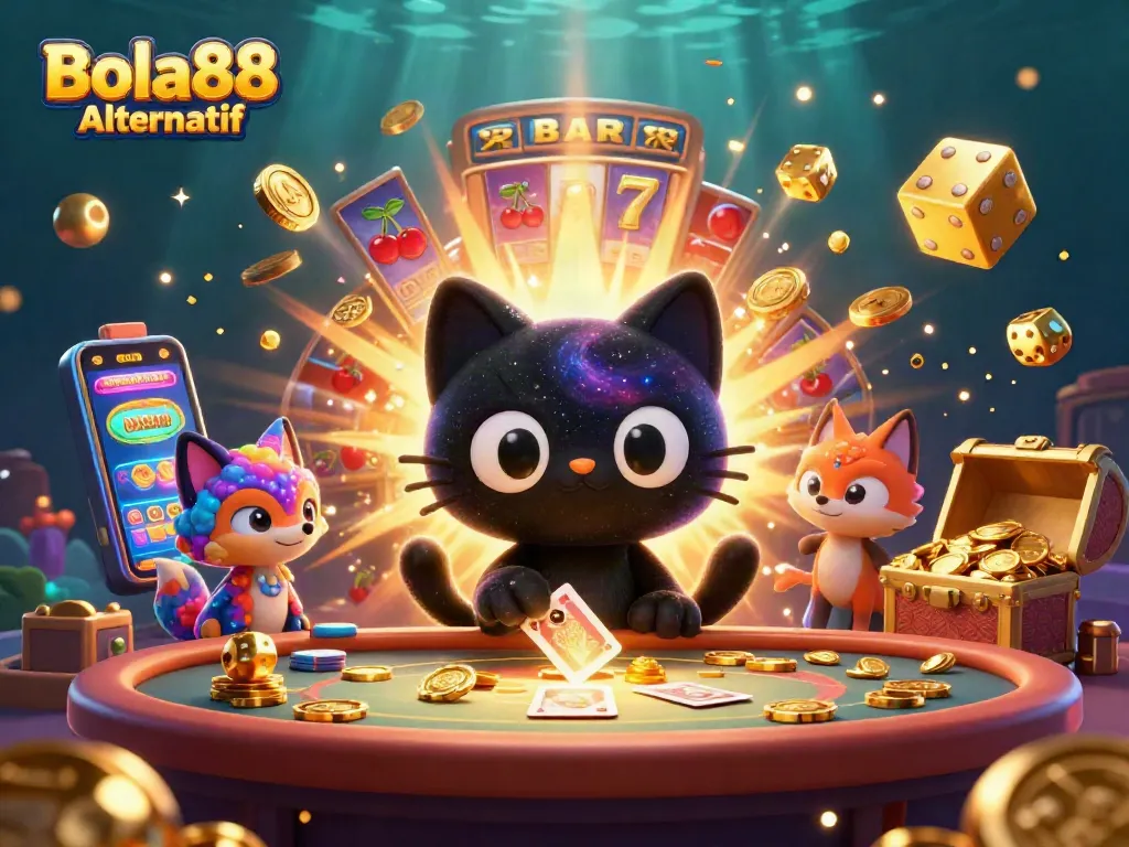 Experience enticing games at Bola88 Alternatif with vibrant symbols and lights, captivating players with every spin.