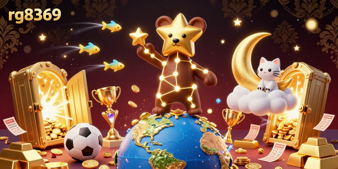 Engage in exciting sports betting action with rg8369's vibrant 3D digital illustration packed with dynamic characters and gold.