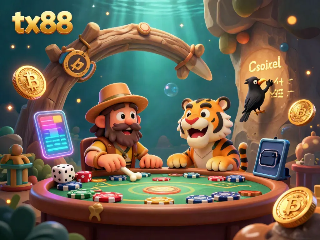 Engage in thrilling gaming at tx88, a prehistoric casino run by a caveman and sabertooth tiger duo.