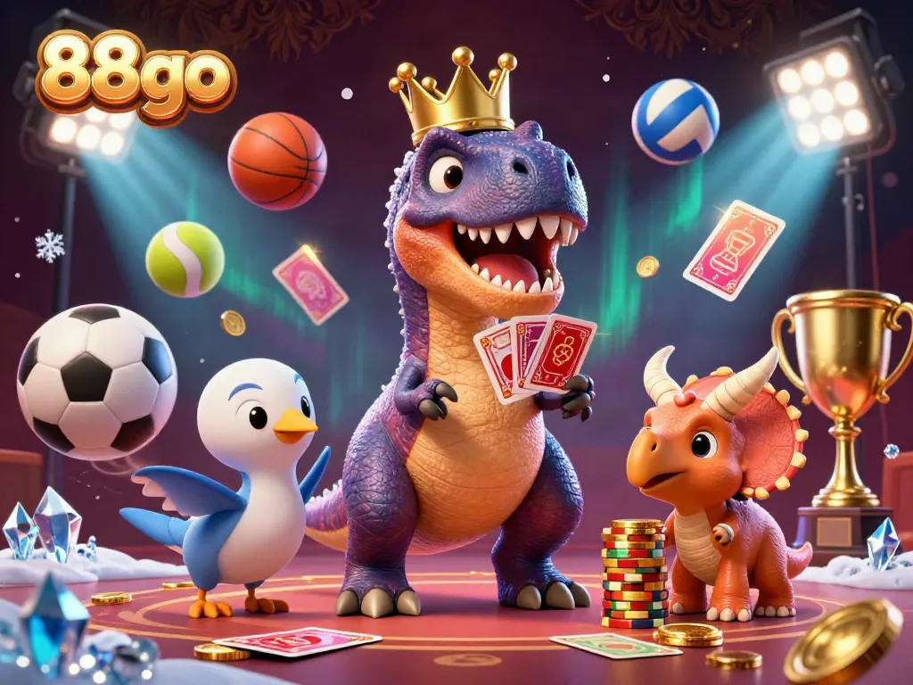 88go offers immersive gaming with vibrant characters, sports elements, and engaging casino scenes.