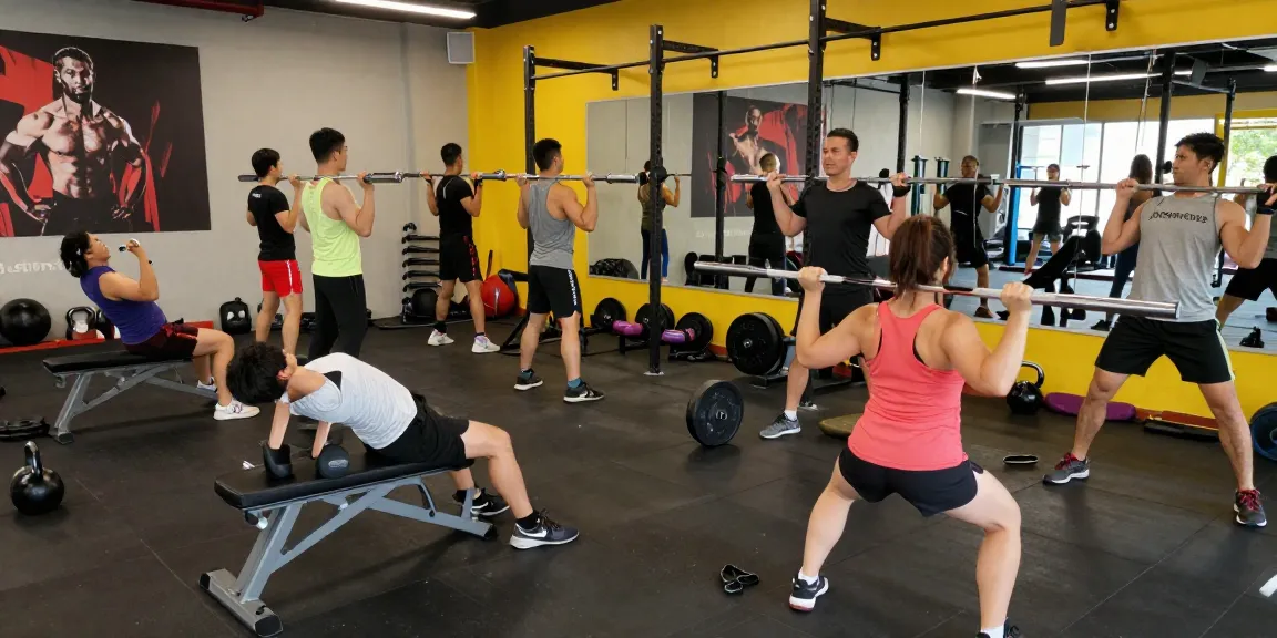 Akra Labs Steroid Shop Kunden in einem energiegeladenen Fitnessstudio beim Training mit Gewichten und intensivem Training.