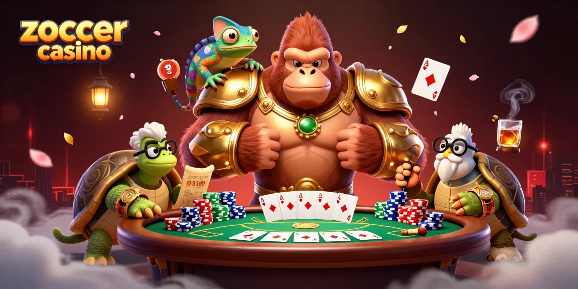 Experience excitement at zoccer casino with a dynamic 3D gorilla and colorful gameplay elements.
