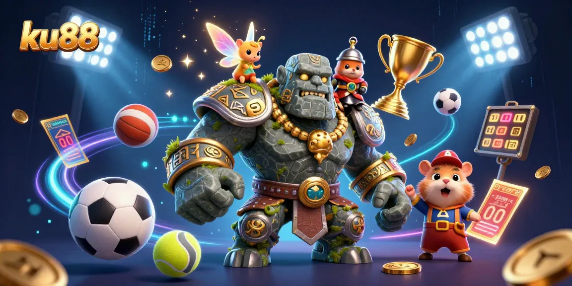 Experience the exciting sports betting scene with ku88 through unique 3D characters and dynamic game elements.