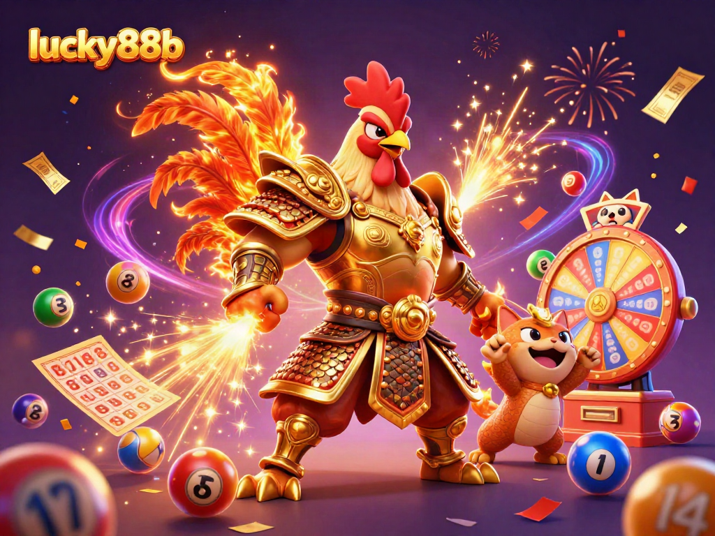 Experience the thrilling action at lucky88b with vibrant characters and exciting gambling elements!