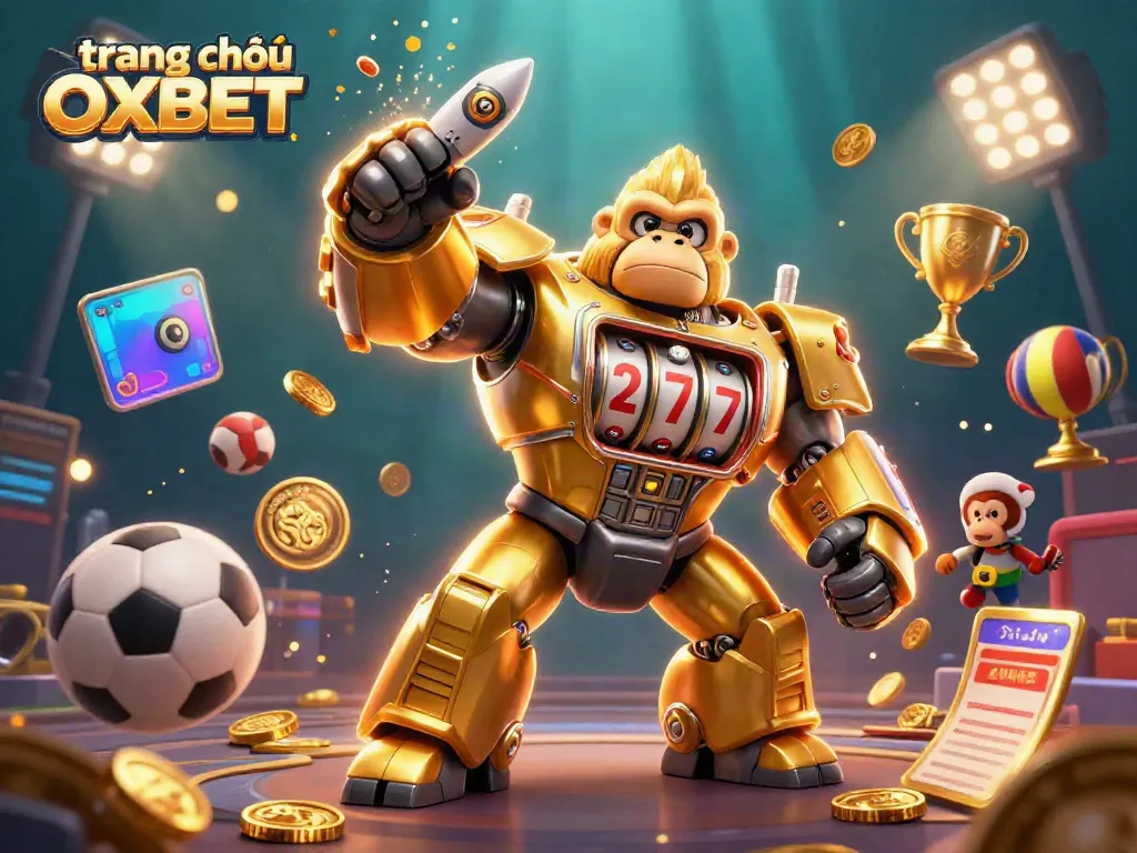 Experience the excitement of trang chủ OXBET as a golden gorilla mech combines casino fun with dynamic sports elements.
