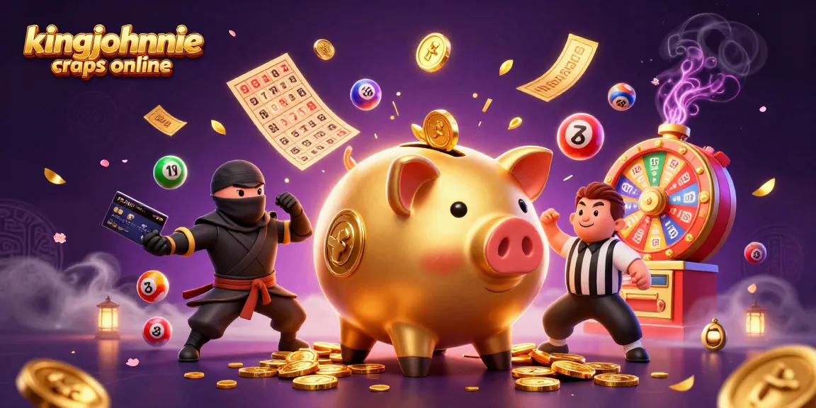 Engage with kingjohnnie craps online in a vibrant 3D scene featuring lively elements and dynamic action.