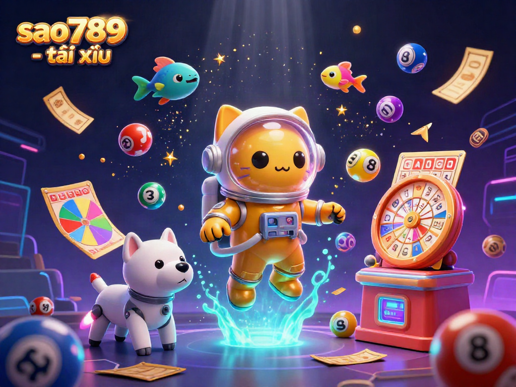 Engage in the exciting atmosphere of sao789 - tài xỉu with dynamic gameplay elements amidst a vibrant cosmic scene.