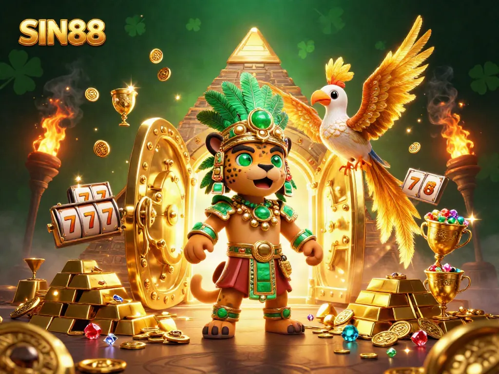 SIN88 reveals a vibrant world of online gambling, featuring dynamic characters and rich treasures.