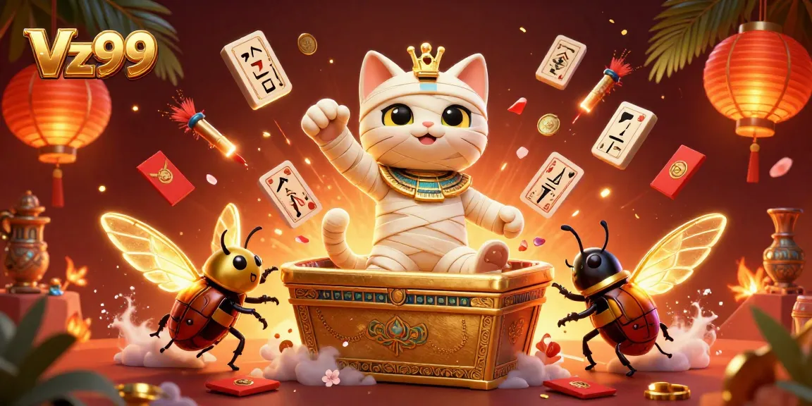 Experience vibrant gameplay with Vz99's Egyptian-themed casino adventure featuring unique characters and rich elements.