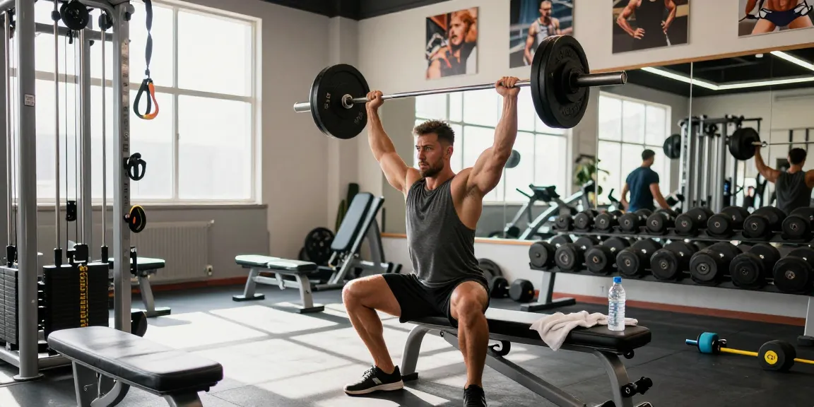 Prime Pharma Steroide in einer lebhaften Fitnessstudio-Szene, in der ein Athlet Gewichte hebt und Stärke sowie Fitness verkörpert.