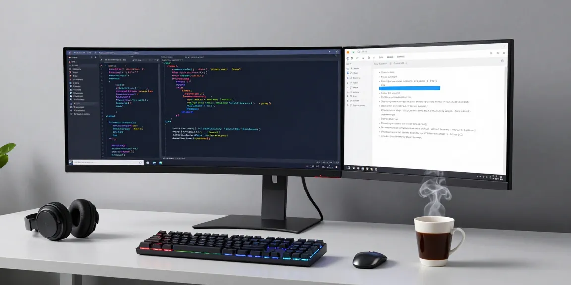 tech rider erstellen: A professional developer workspace with coding tools for efficient software development.