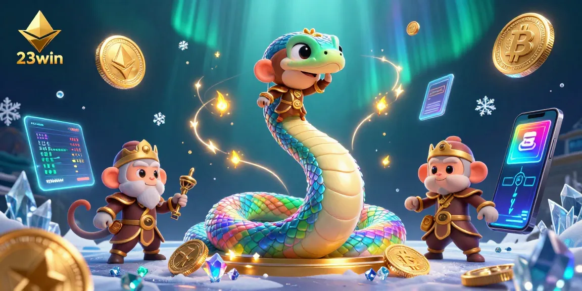 Experience thrilling gameplay at 23win with vibrant 3D visuals and dazzling crypto elements.
