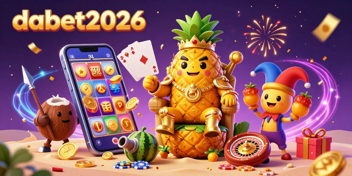 Engage with the lively casino scene featuring dabet2026's characters celebrating with games and golden rewards.