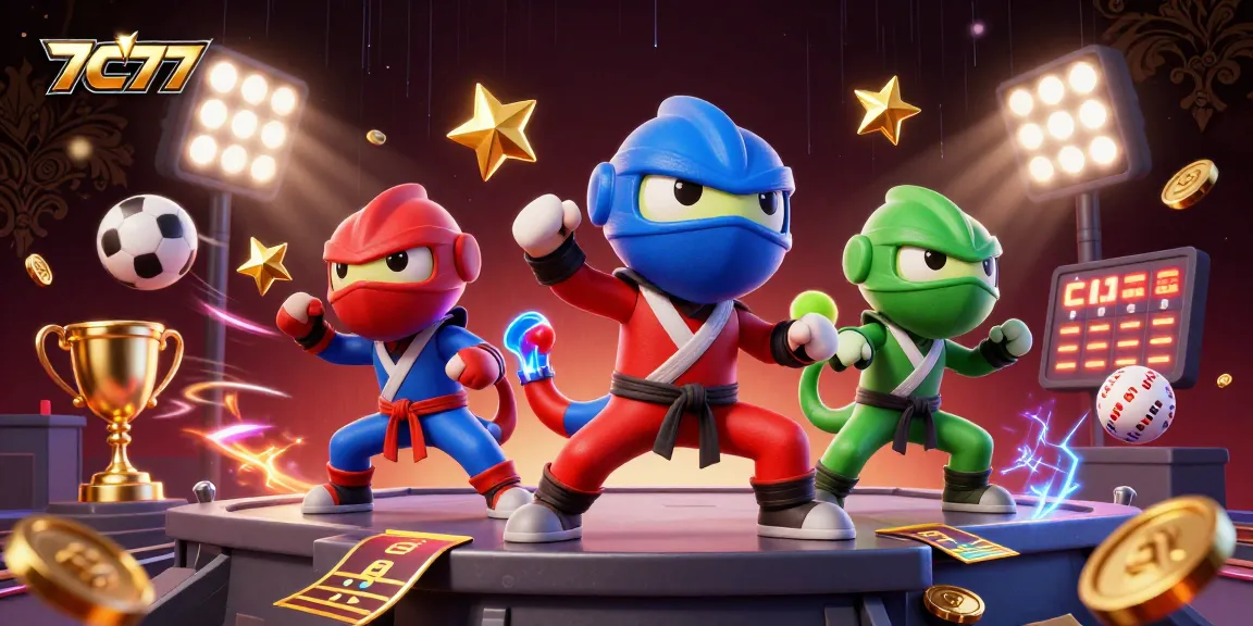 Engage in thrilling action with 7C777 as chameleon ninjas showcase dynamic martial arts.