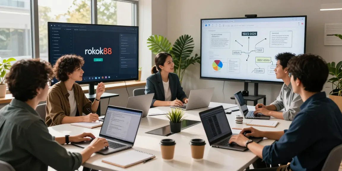Engaging discussion on rokok88 algorithm updates in a modern coworking space.