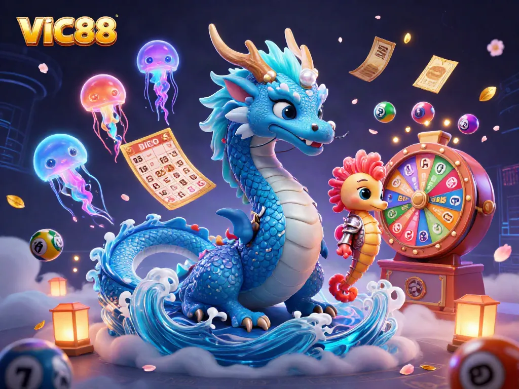 Engage with VIC88 in a vibrant casino world filled with exciting elements and dynamic visuals.