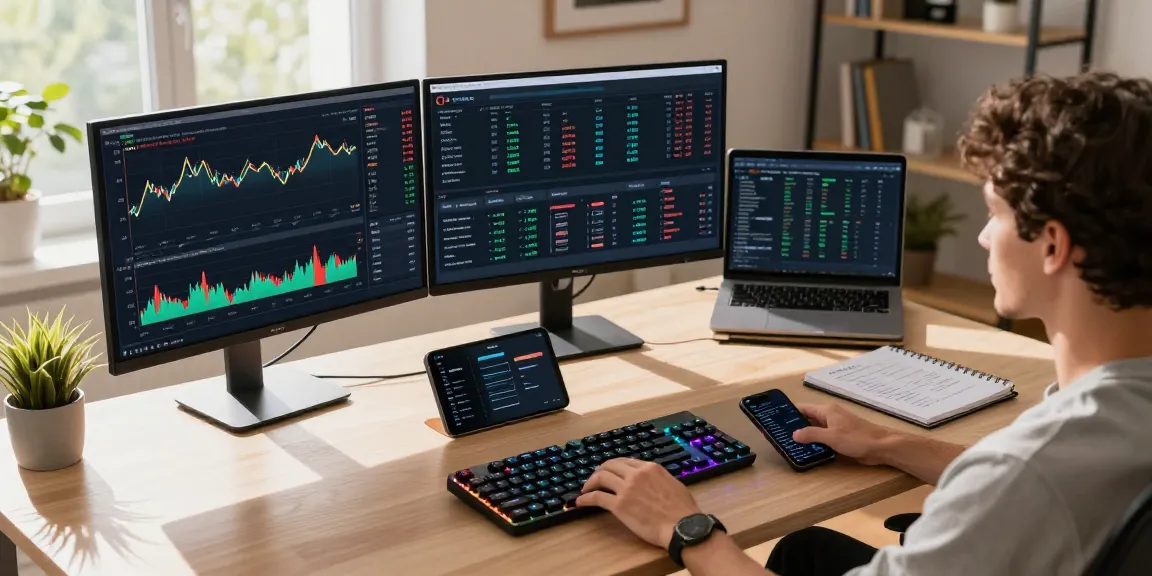 Hitpaw Edimakor in einer modernen Krypto-Handelsumgebung mit Bitcoin-Preischarts und DeFi-Dashboard.