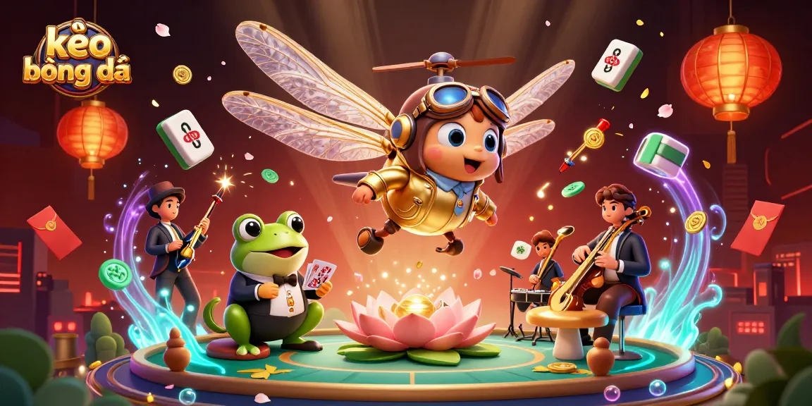 Engage with kèo bóng đá action through vibrant casino scene featuring unique characters and elements.