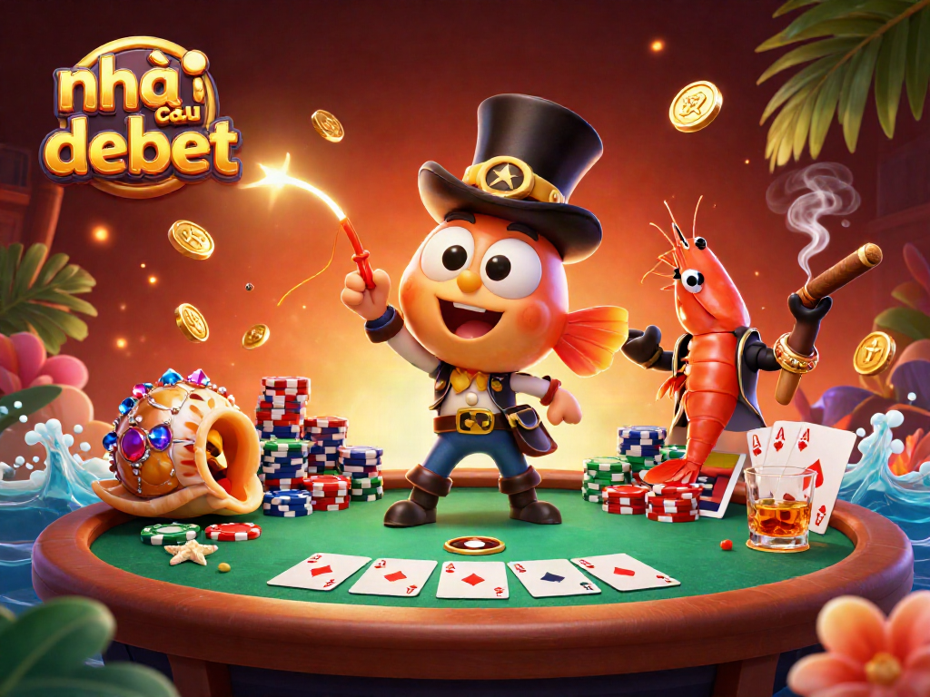 Engage with the interactive trải nghiệm of nhà cái debet, brought to life in a vibrant casino scene.