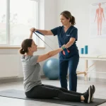 Behandlung von Polyneuropathie mit Physiotherapie in einem modernen Gesundheitszentrum.