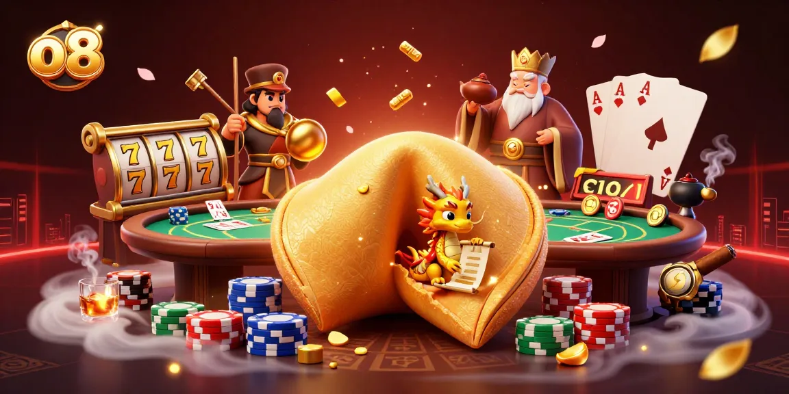 Spin and win with o8's jackpot and slot reels in a vibrant casino scene.