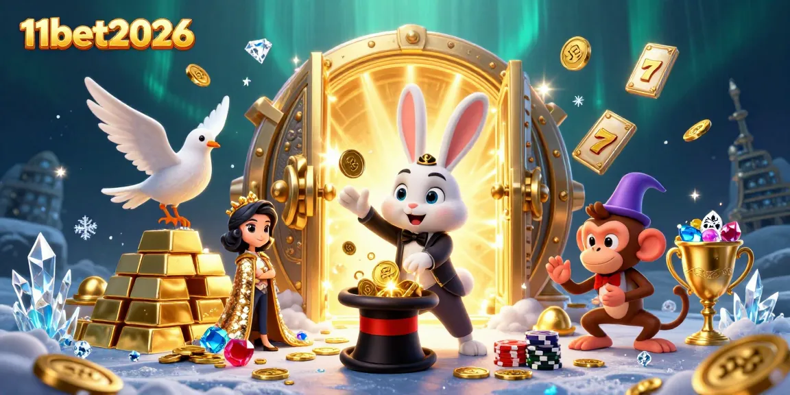 Engage with thrilling slots at 11bet2026 featuring a magician rabbit and glittering treasures.